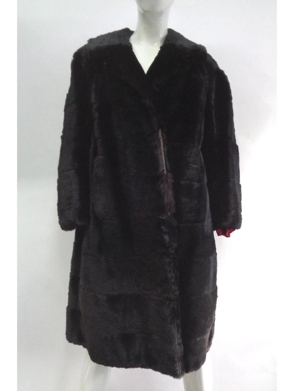 Excellent Black Sheared Rabbit Fur Jacket Coat Women Woman Size 6 Small